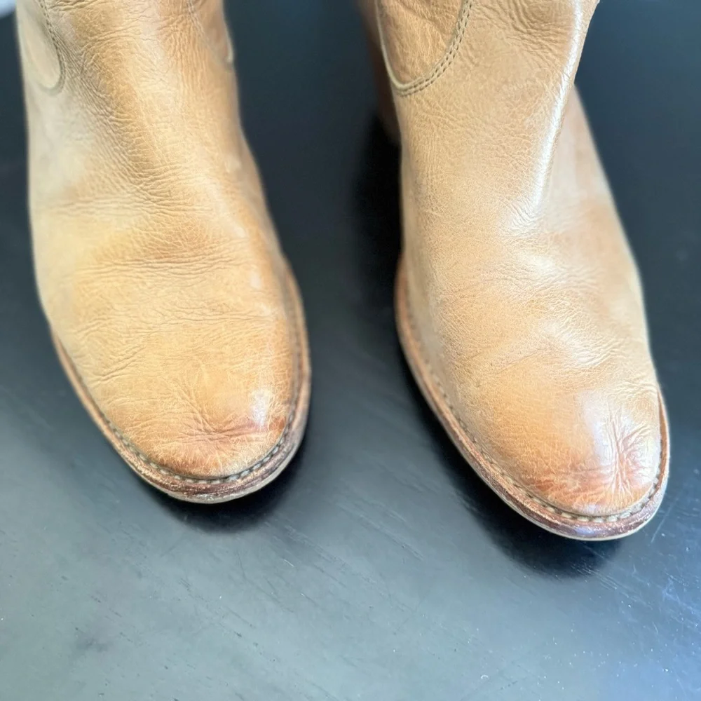 Frye Tan Leather Knee-High Boots - Picture 2 of 10